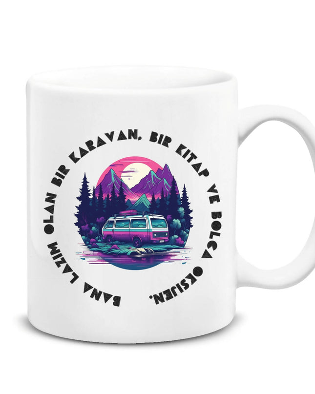 Camping Caravan Life Themed Plain Mug 4