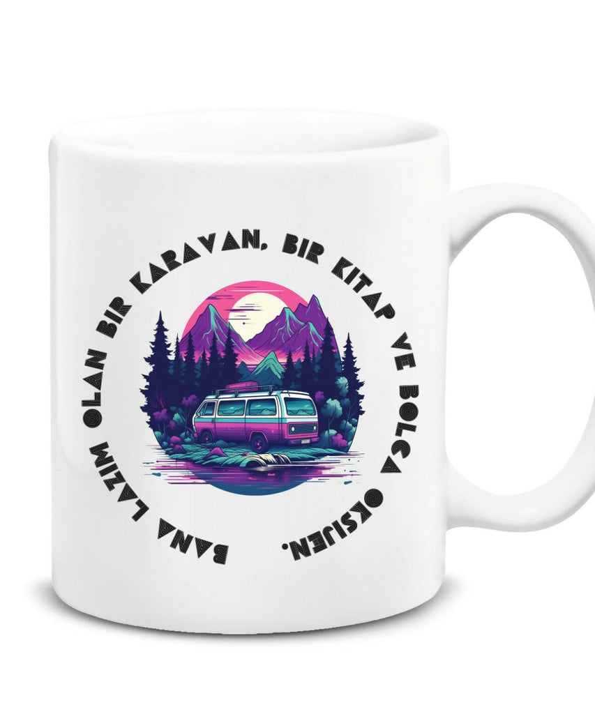 Camping Caravan Life Themed Plain Mug 4