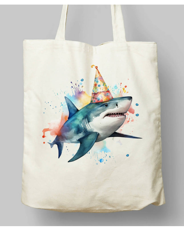 Doğum Günü Köpek Balığı Bez Çanta