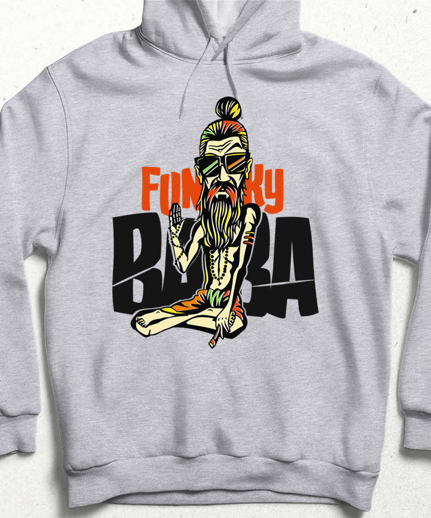 Funky Baba Kapüşonlu Gri Sweatshirt