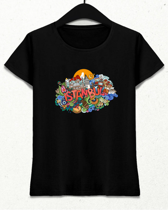 Ataturk and Istanbul Women's Short Sleeve Cotton Combed T-Shirt