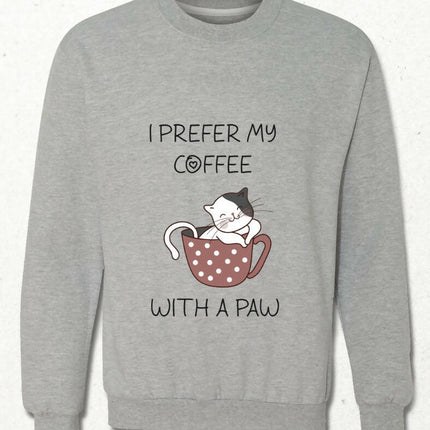 Patili Kedi Kahve Sweatshirt
