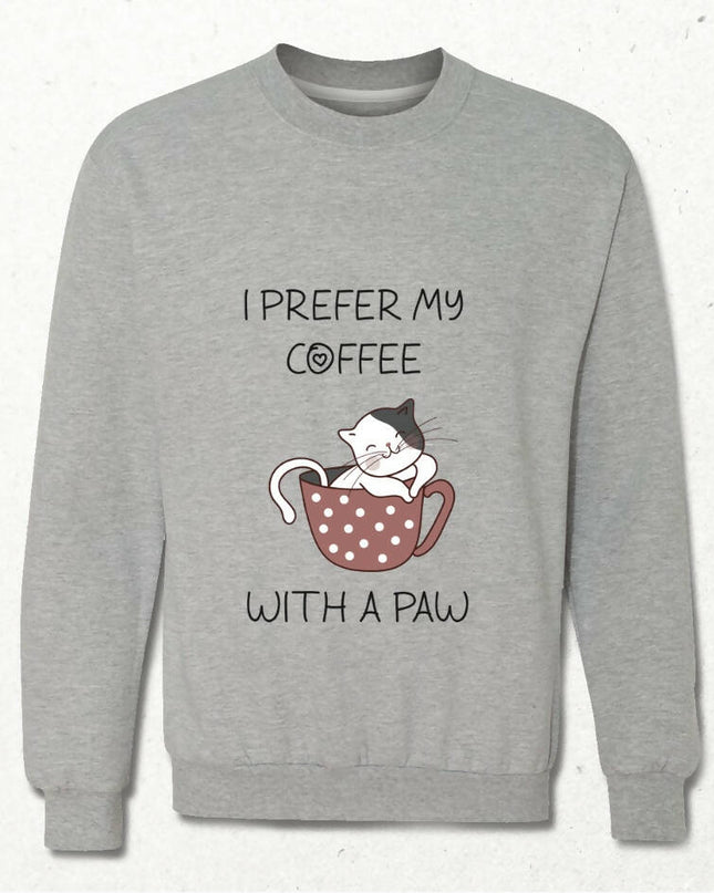 Patili Kedi Kahve Sweatshirt