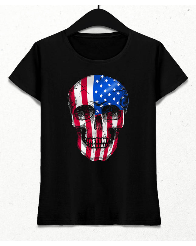 USA Skull Flag Women's T-Shirt