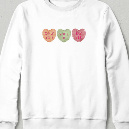 Valentine's I, Kalpli Slogan Sweatshirt