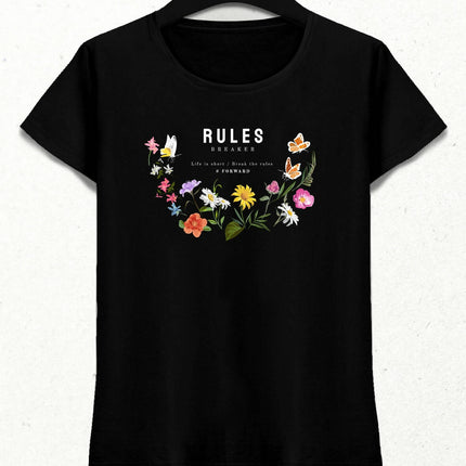 Rules Breaker Kadın Streetwear Tasarım T-shirt