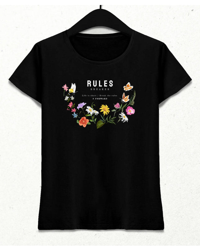 Rules Breaker Kadın Streetwear Tasarım T-shirt