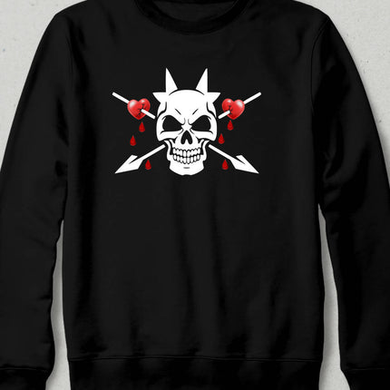 Heart Skull Sweatshirt - basmatik.com