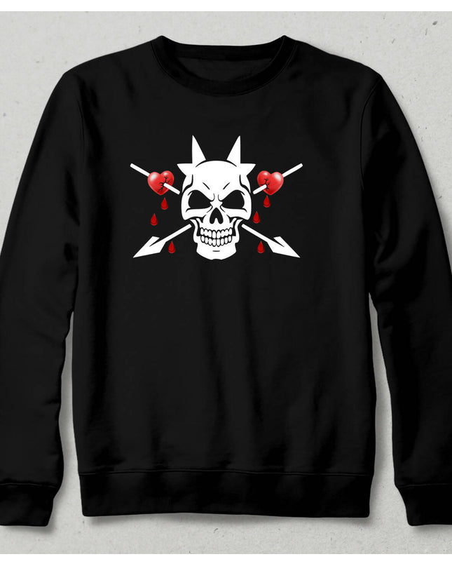 Heart Skull Sweatshirt - basmatik.com