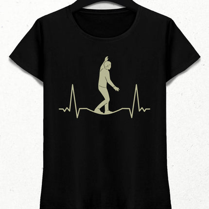 Slackline Heartbeat Kadın Tişört - basmatik.com