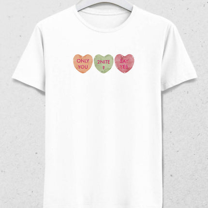 Valentine's I, Kalpli Slogan Erkek Tişört