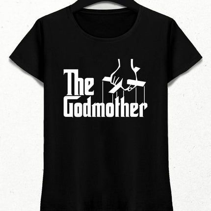 Godmother Kadın Siyah Tişört - basmatik.com