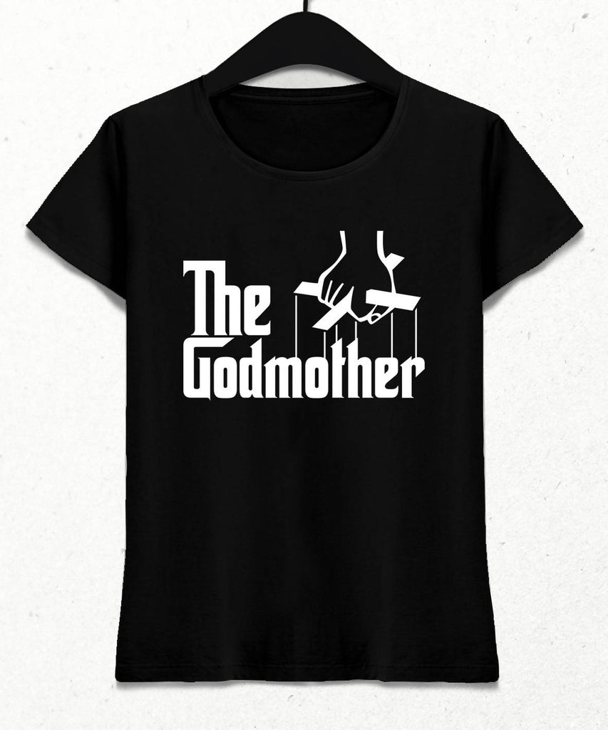Godmother Kadın Siyah Tişört - basmatik.com