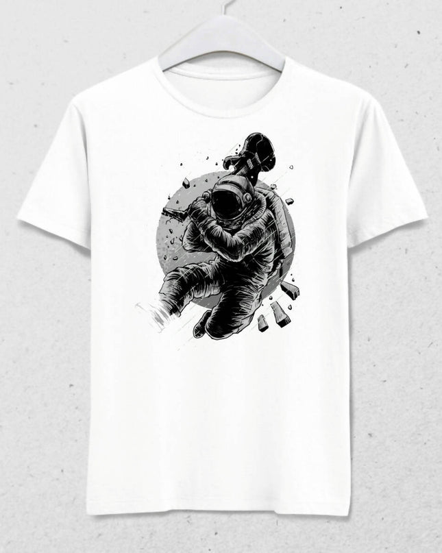 Astronot Müzik Temalı T-shirt - basmatik.com