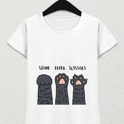 Rock Paper Scissors Cat Paw T-Shirt 