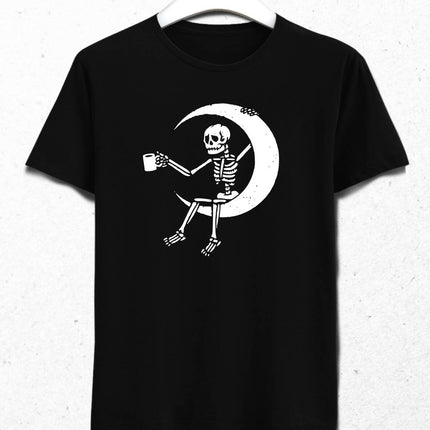 Skeleton Coffee Cup Erkek Tişört - basmatik.com