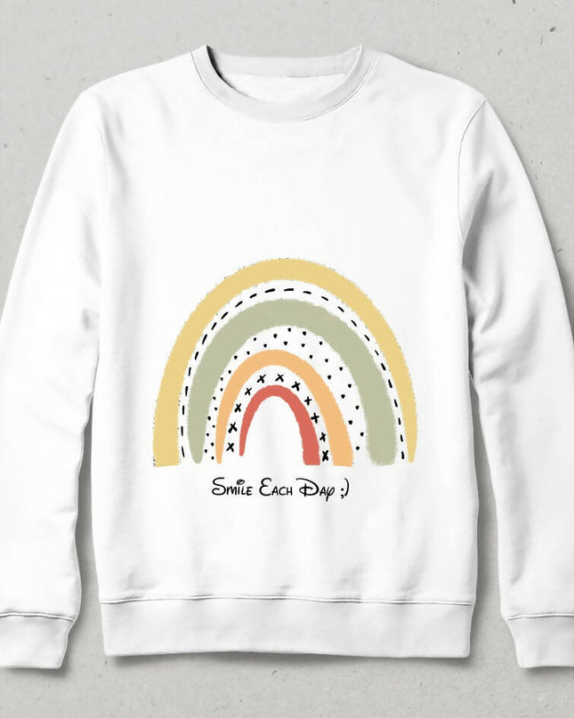 Hergün Gülümse Sweatshirt - basmatik.com