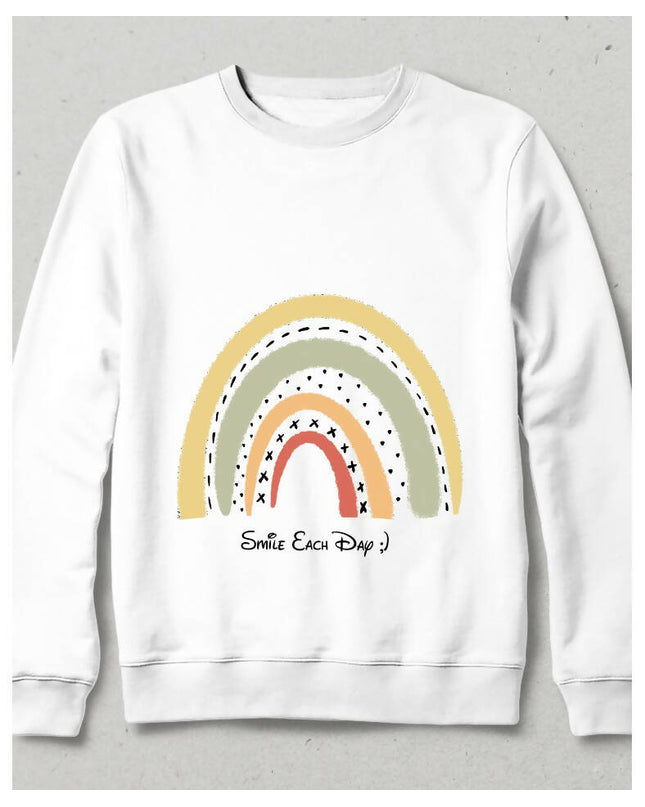 Hergün Gülümse Sweatshirt - basmatik.com
