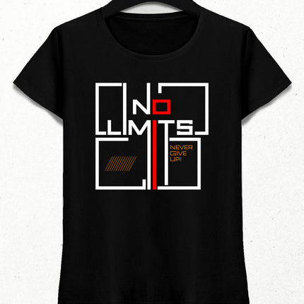 No Limits Kadın Siyah Tişört - basmatik.com