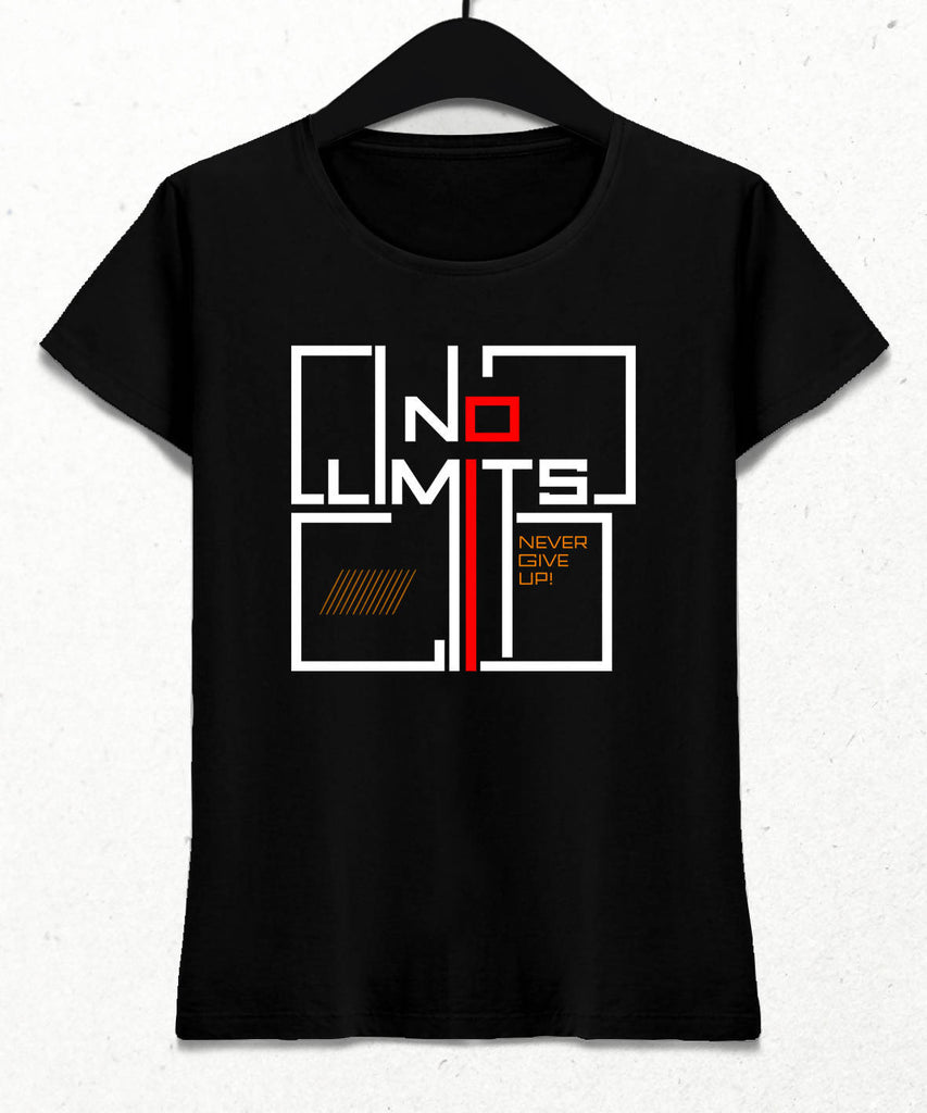 No Limits Kadın Siyah Tişört - basmatik.com