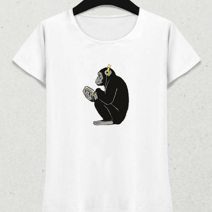 Musical Monkey Kadın Tişört