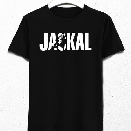 Jackal Erkek Siyah Tişört - basmatik.com