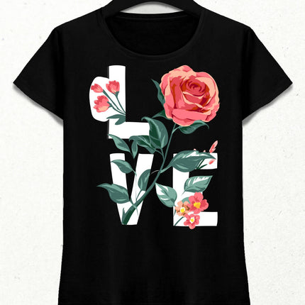 Love Kadın Streetwear Tasarım T-shirt
