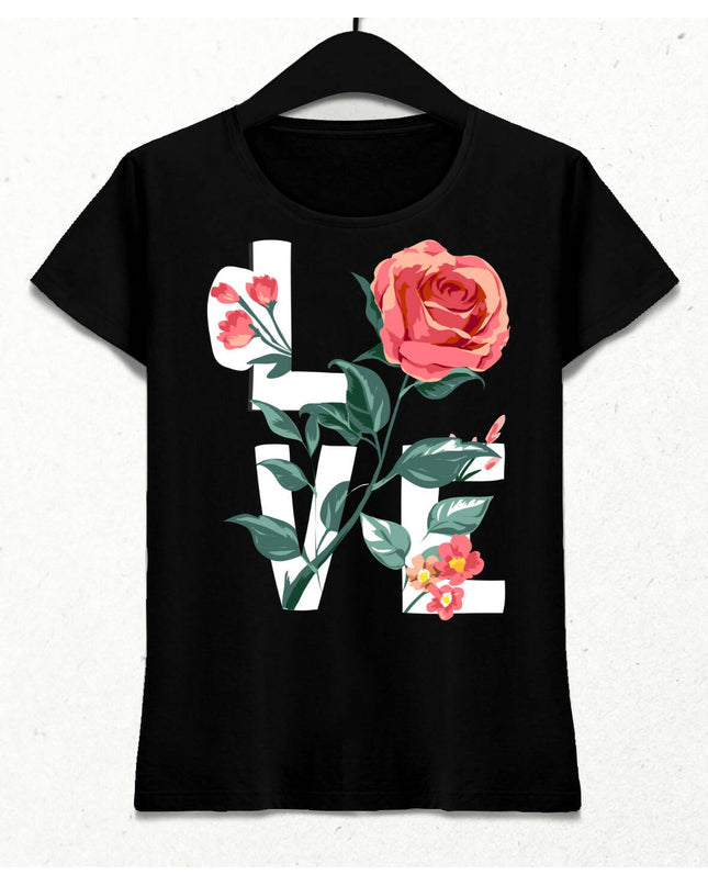 Love Kadın Streetwear Tasarım T-shirt