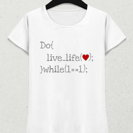Code, Do While Kadın Tişört - basmatik.com