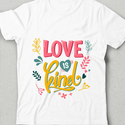 Love is kind Bisiklet yaka Kısa Kollu Tişört