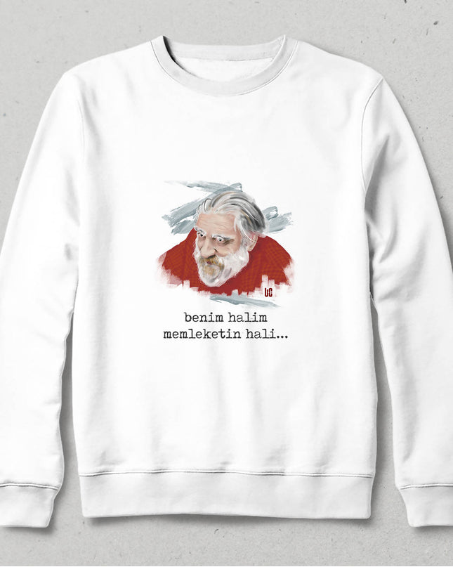 Kapüşonsuz Sweatshirt - Can Yücel - basmatik.com
