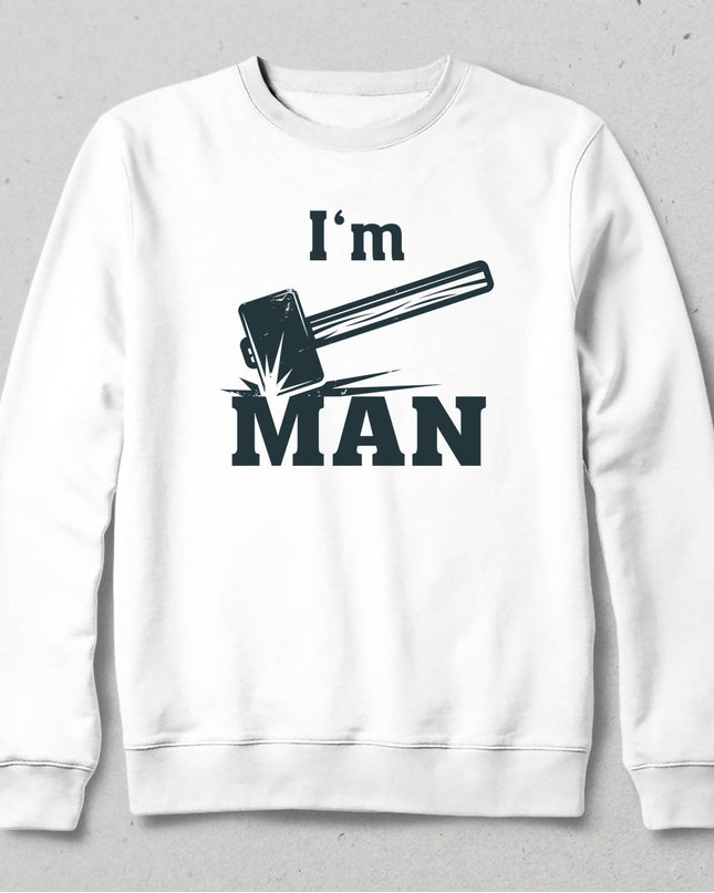 Feminist Temalı Beyaz Sweatshirt - basmatik.com