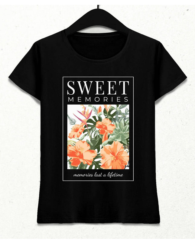 Sweet Memories Kadın Streetwear Tasarım T-shirt