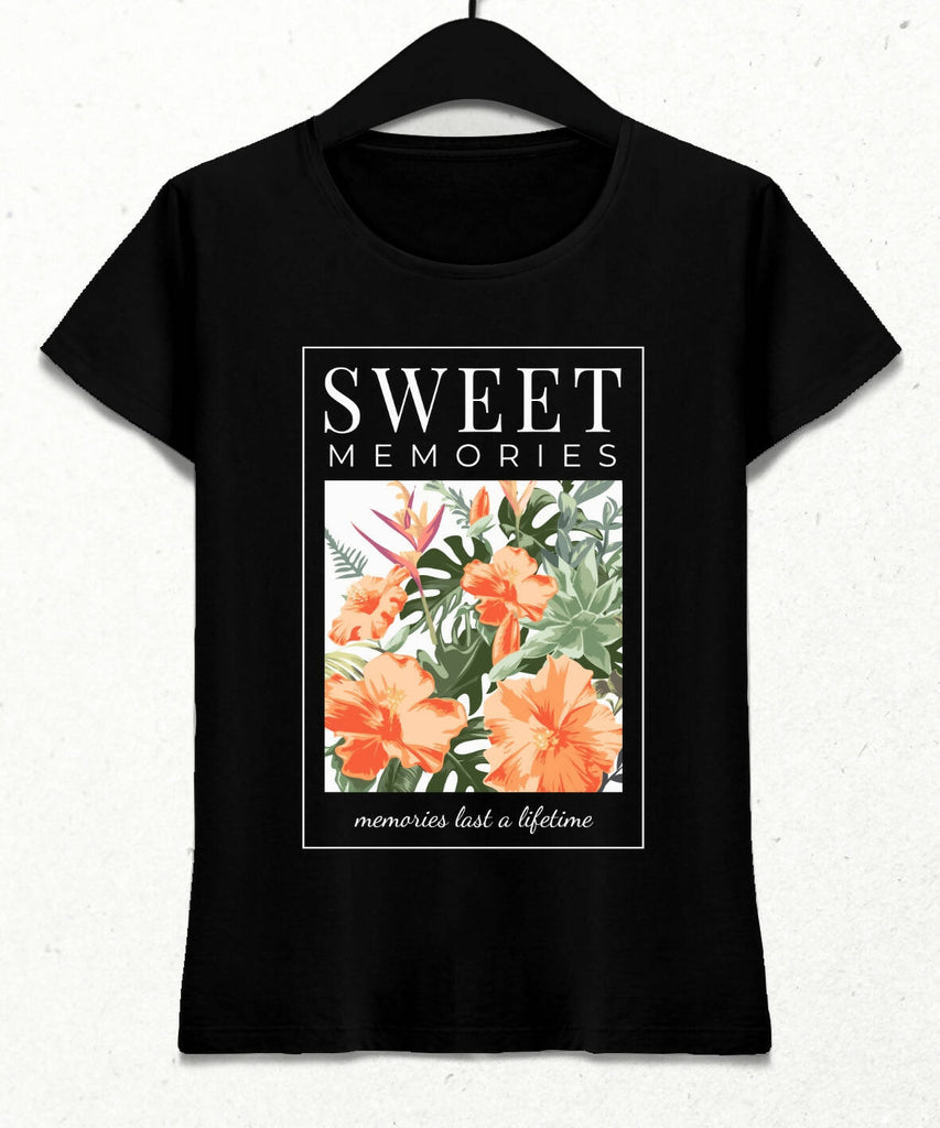 Sweet Memories Kadın Streetwear Tasarım T-shirt