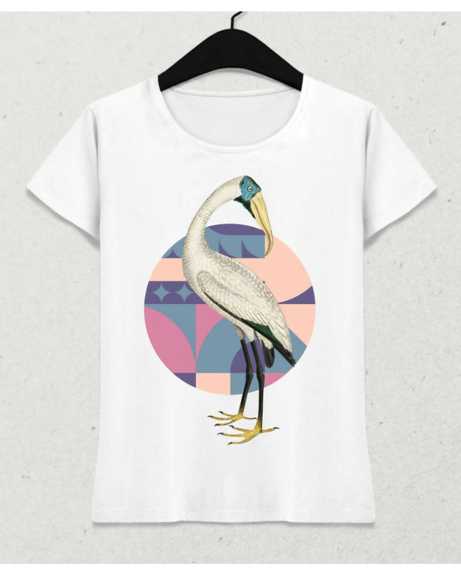 Kuş Kadın Kısa Kol T-shirt 7 - basmatik.com