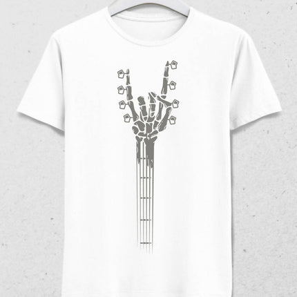 Skeleton Hand Guitar - Rock And Roll Men's T-Shirt