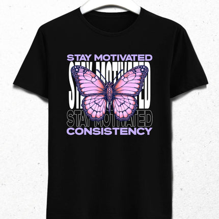Stay Motivated Streetwear Retro Futuristic Design