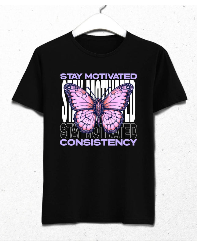 Stay Motivated Streetwear Retro Futuristic Design