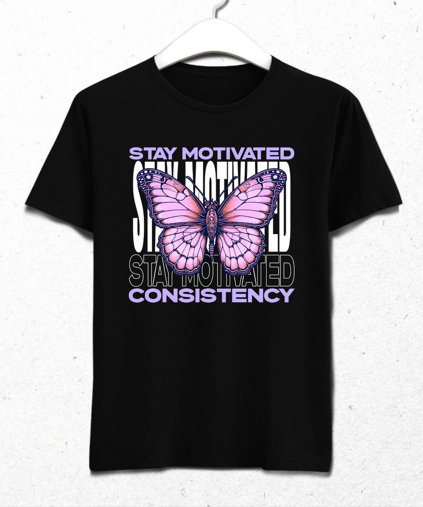 Stay Motivated Streetwear Retro Futuristic Design