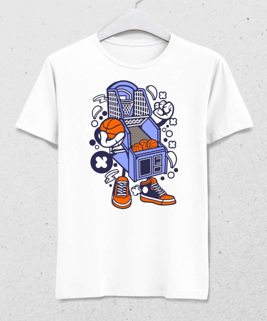 Basketball Arcade Makinesi Karakteri T-shirt