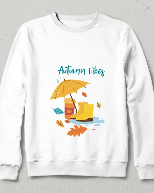 Autumn Vibes Sonbahar Hissi Kahvesever Sweatshirt - basmatik.com