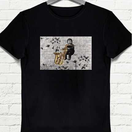 Sokakta sanat var! Siyah Erkek Tshirt - basmatik.com