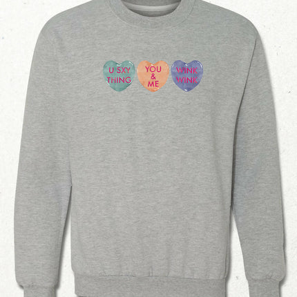 Valentine's II, Heart Slogan Sweatshirt