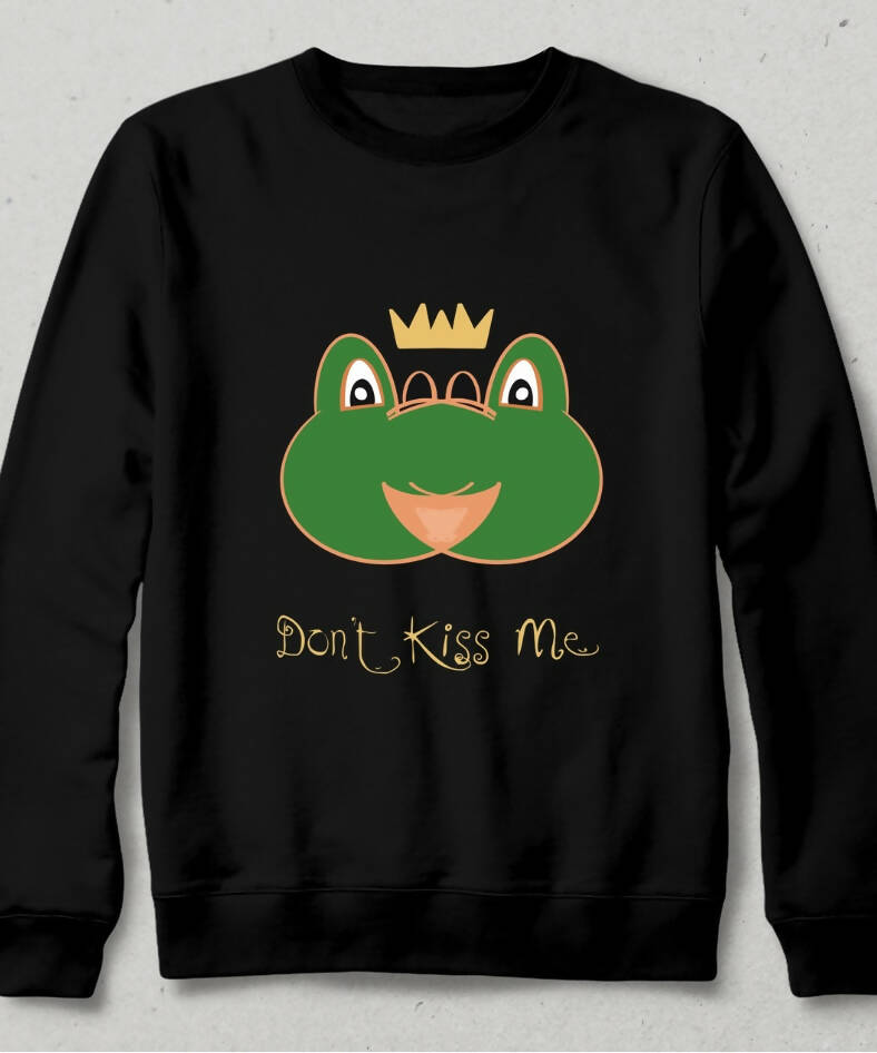 Don't Kiss Me Frog Valentine's Day Sweatshirt 