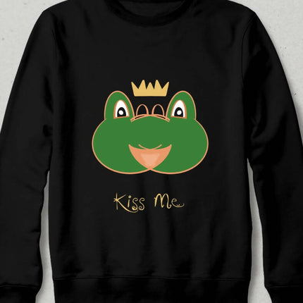 Kiss Me Kurbağa Sevgililer Günü Sweatshirt