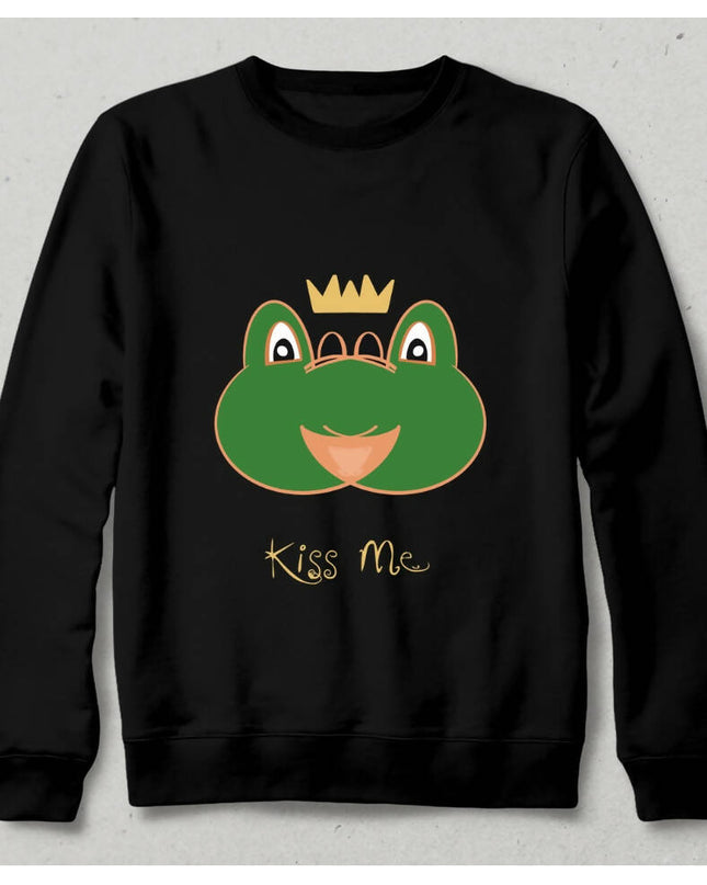 Kiss Me Kurbağa Sevgililer Günü Sweatshirt