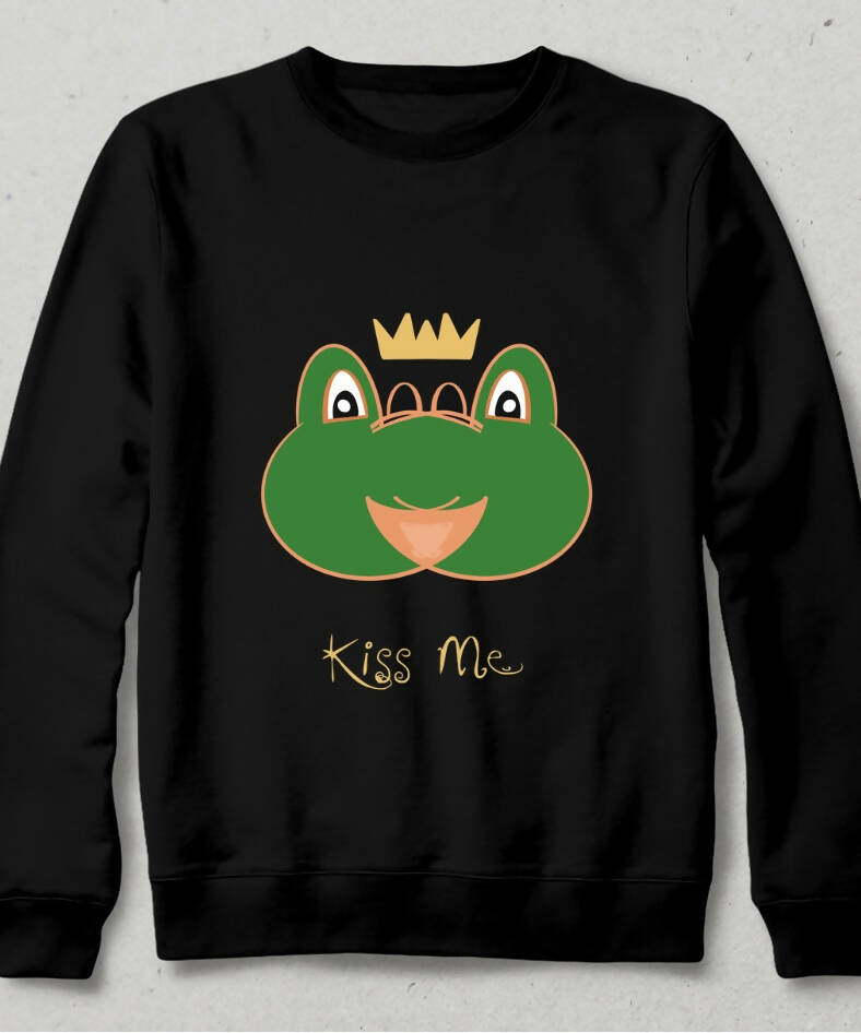 Kiss Me Kurbağa Sevgililer Günü Sweatshirt