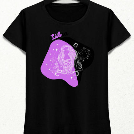 Terazi Burcu - Libra Minimalist Renkli Tasarım Kadın T-Shirt