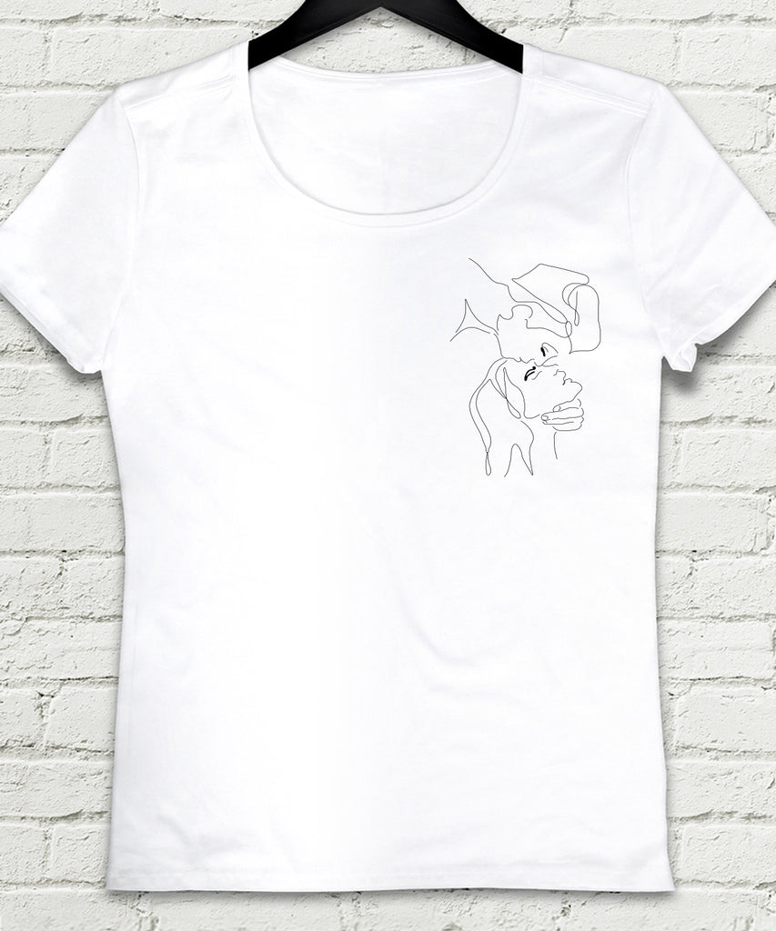 Amor Beyaz Tişört - basmatik.com