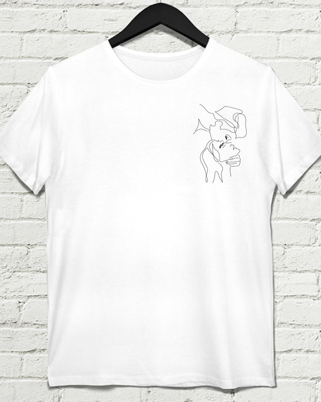 Amor Beyaz Tişört - basmatik.com